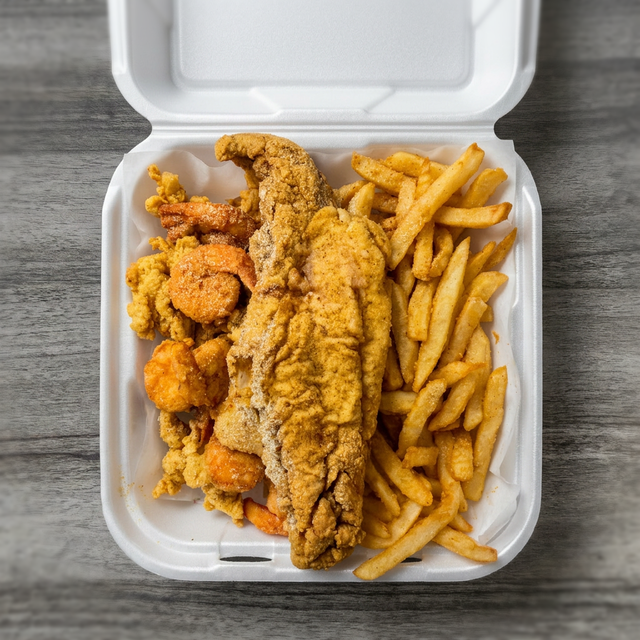 Conch, Shrimp & Fish.
